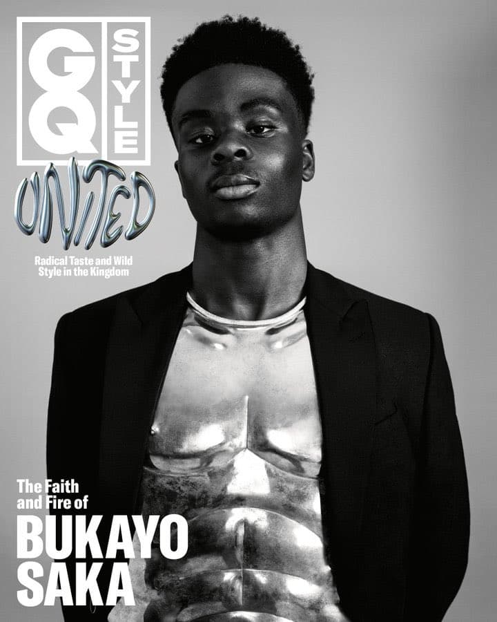 British GQ Style, SS22, Bukayo Saka 时尚杂志封面，摄影师作品展示
