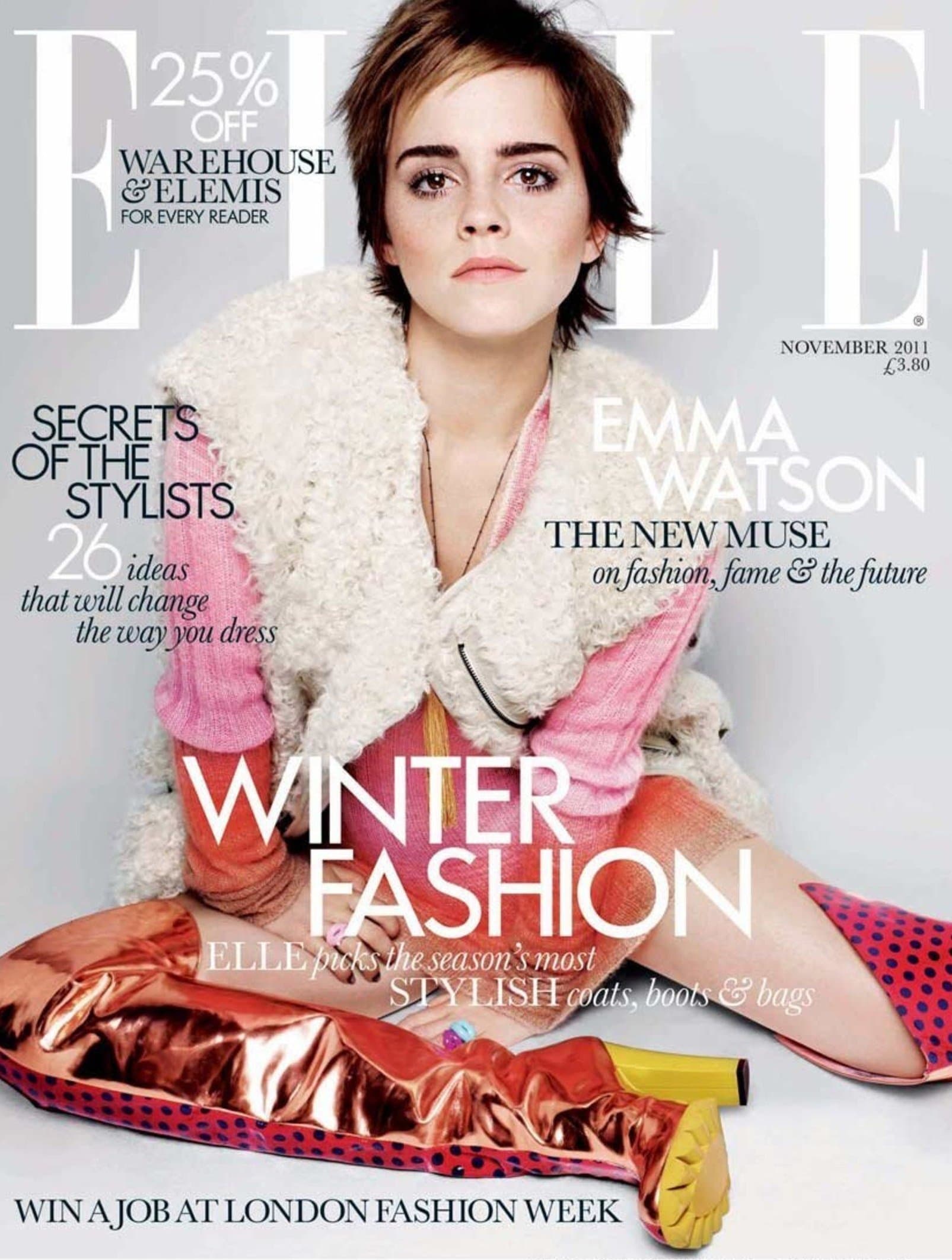 Emma Watson for Elle UK – November 2011 时尚杂志封面，摄影师作品展示