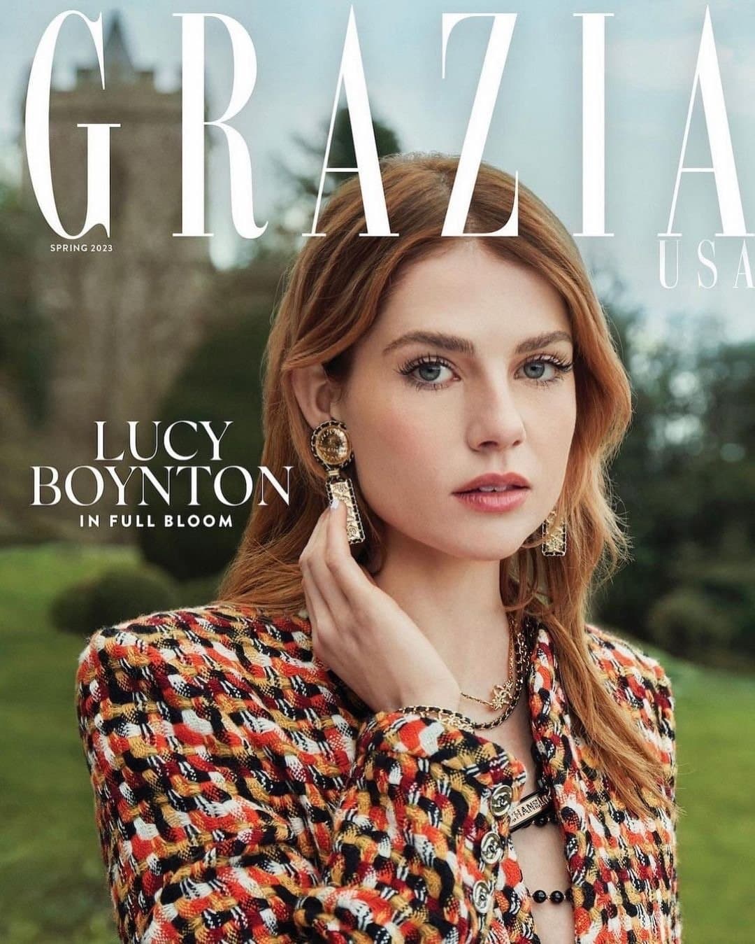 Lucy Boynton for Grazia US – Spring 2023 时尚杂志封面，摄影师作品展示