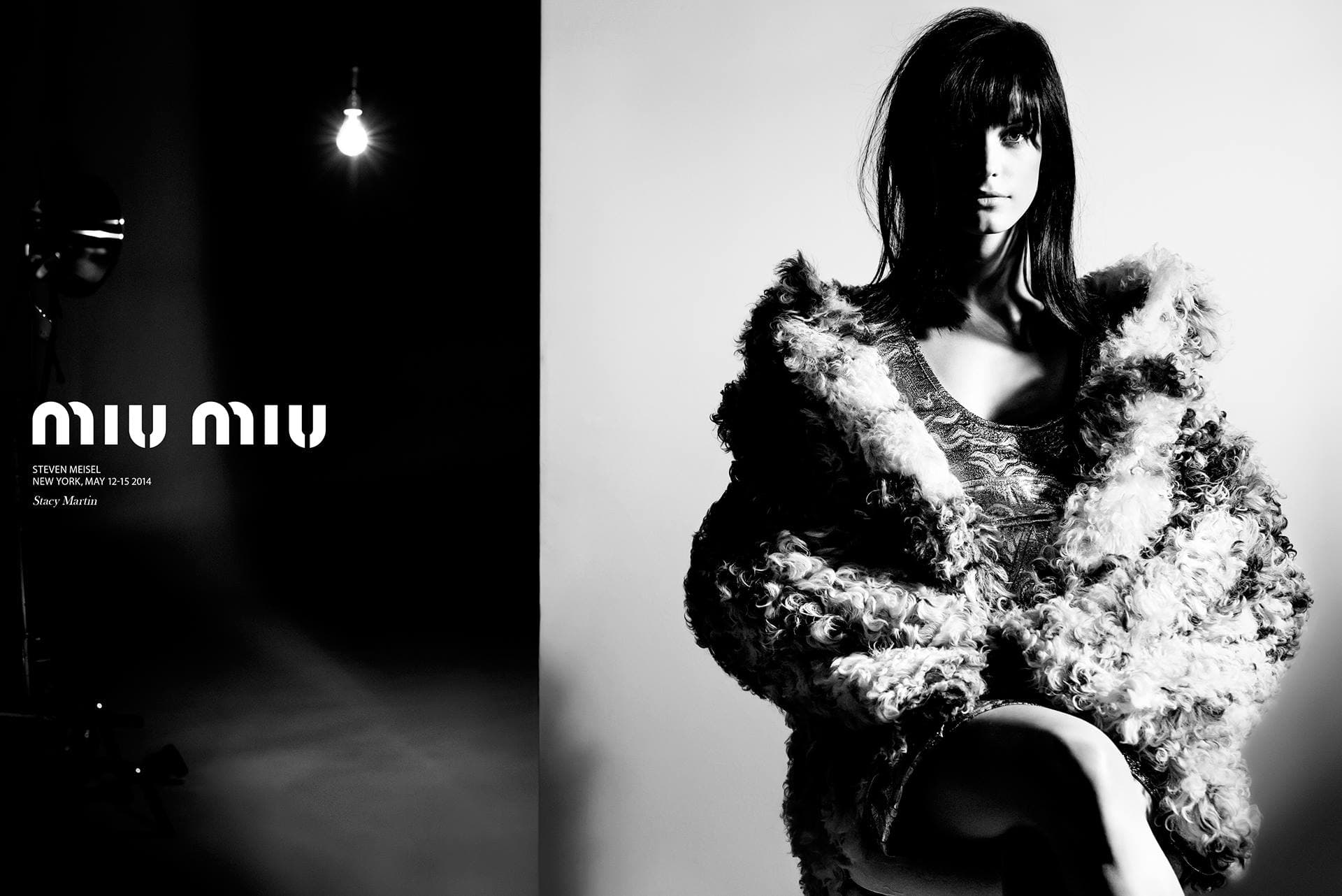 Miu Miu 2014 夏季广告大片宣传图,极简主义视觉设计