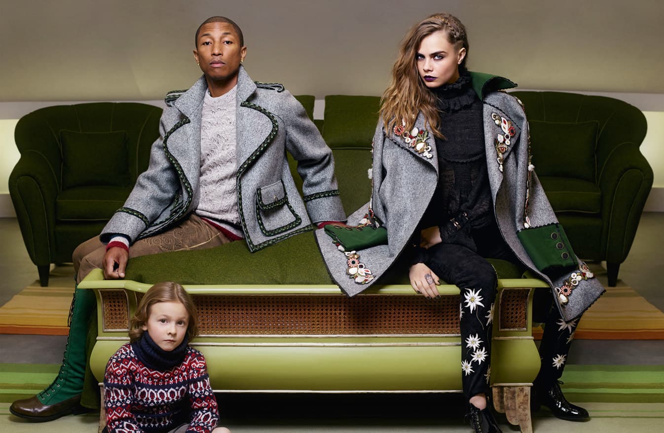 Cara Delevingne 2015 夏季广告大片宣传图,极简主义视觉设计