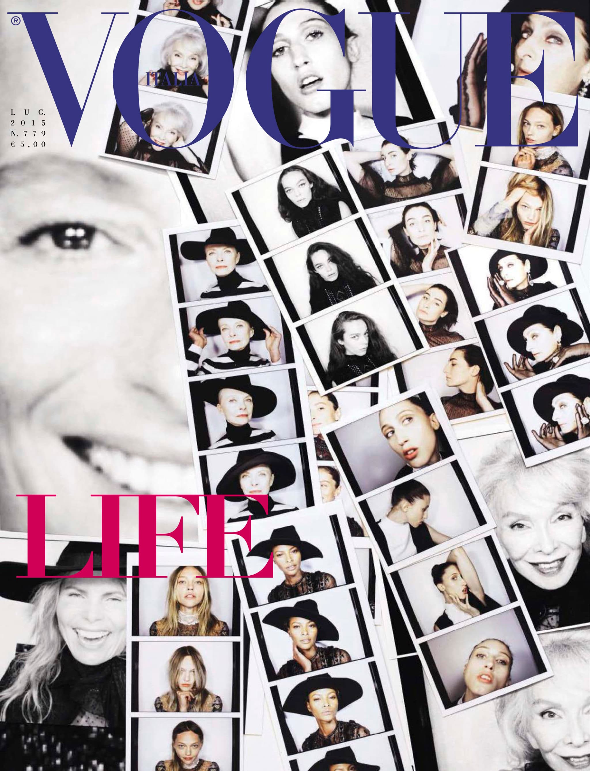 Cover: Vogue Italia July 2015 时尚杂志封面,摄影师作品展示