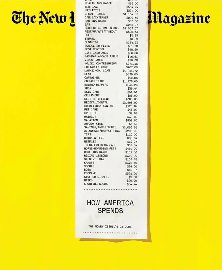New York Times Magazine (US) “How America spends” 时尚杂志封面,摄影师作品展示
