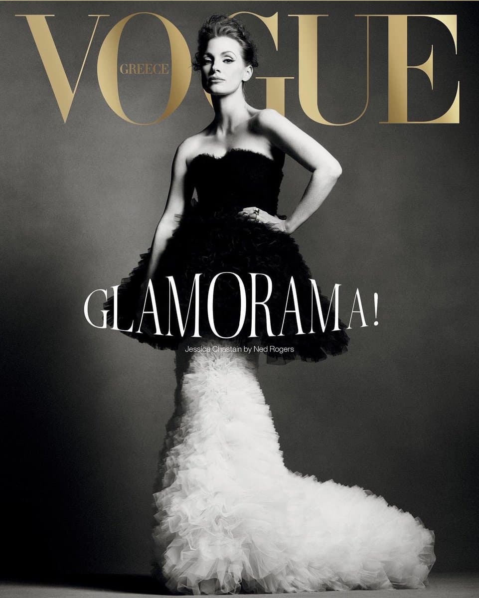 Jessica Chastain for Vogue Greece – December 2021 时尚杂志封面,摄影师作品展示