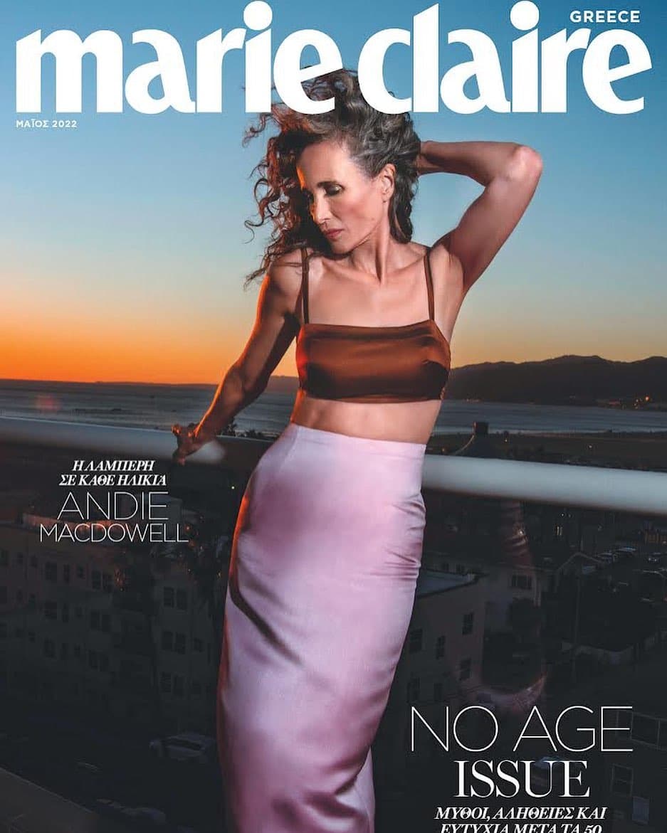 Andie MacDowell for Marie Claire Greece – May 2022 时尚杂志封面,摄影师作品展示