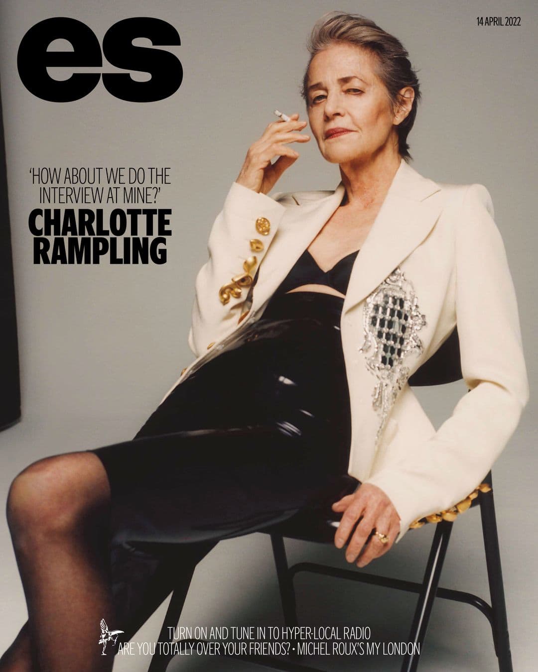 Charlotte Rampling for Evening Standard Magazine – 14th April 2022 时尚杂志封面,摄影师作品展示