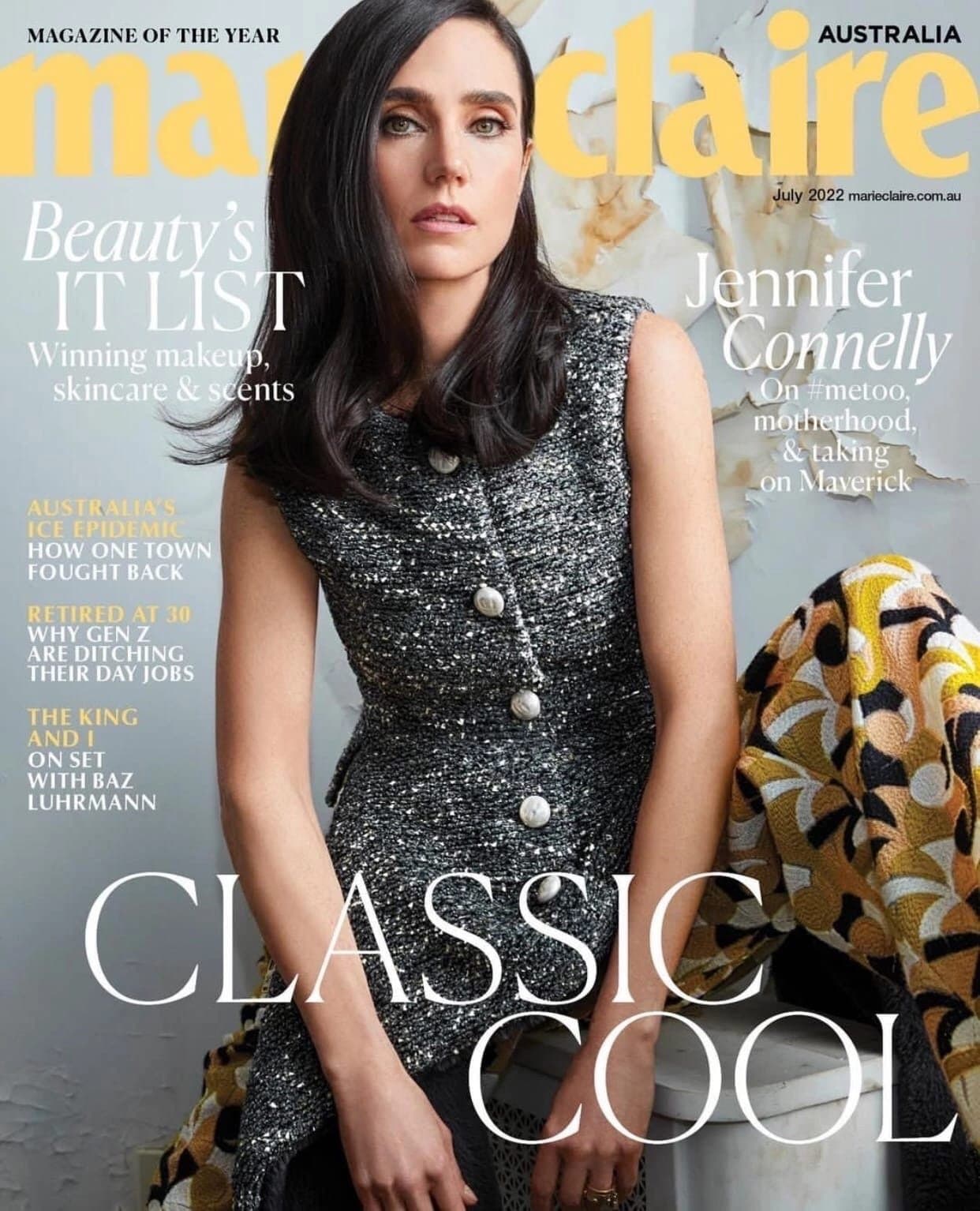 Jennifer Connelly for Marie Claire Australia – July 2022 时尚杂志封面,摄影师作品展示