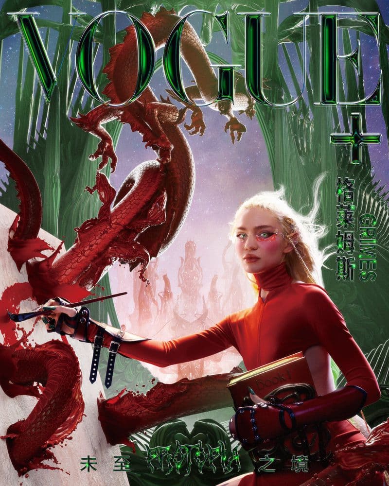 Grimes for Vogue China + September 时尚杂志封面,摄影师作品展示