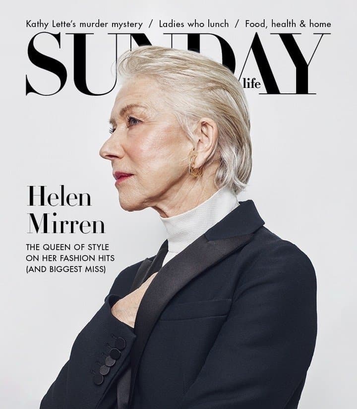 Helen Mirren for Sunday Life Magazine – 7th August 2022 时尚杂志封面,摄影师作品展示