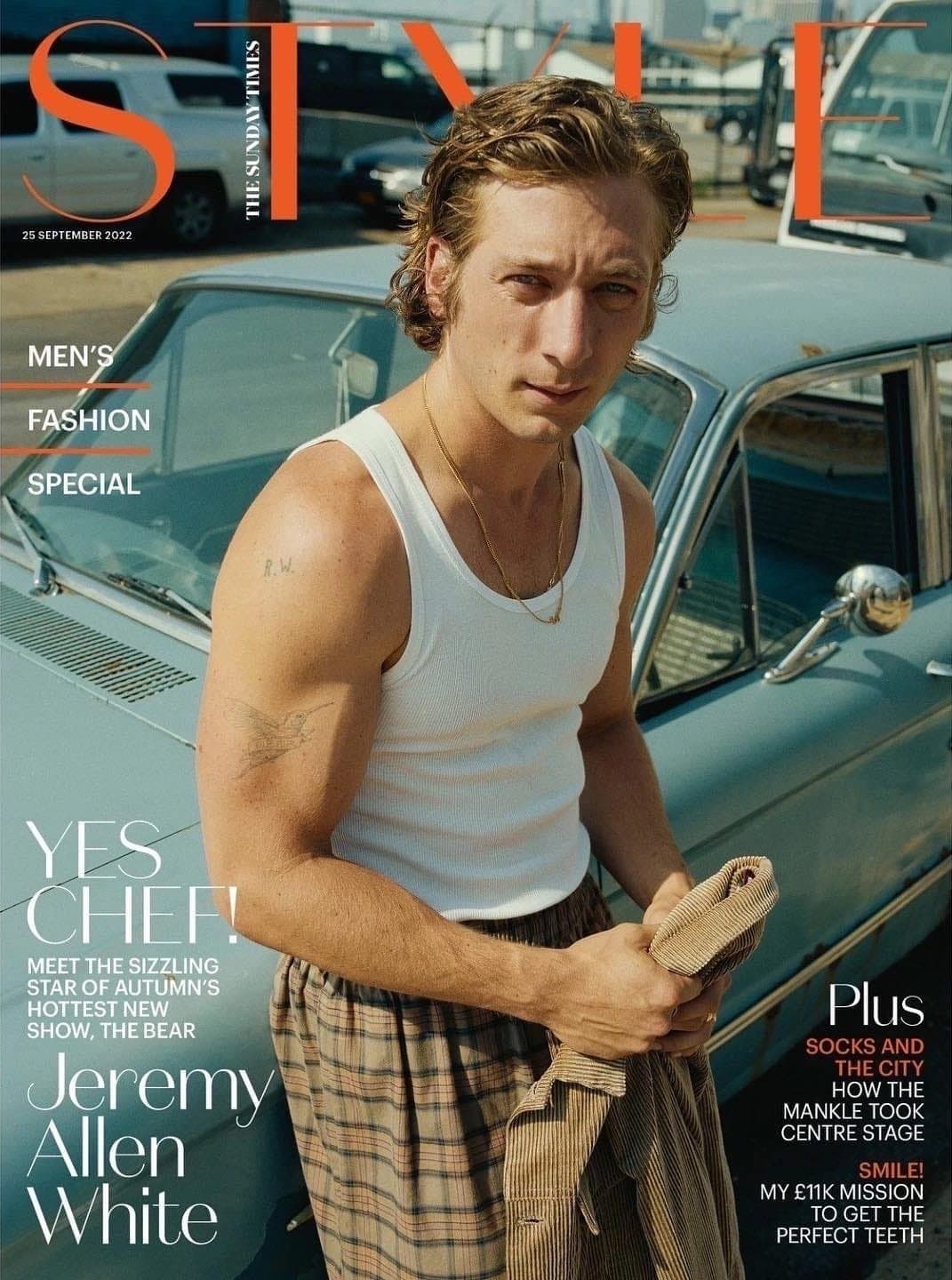 Jeremy Allen White for The Sunday Times Style – 25th September 2022 时尚杂志封面,摄影师作品展示