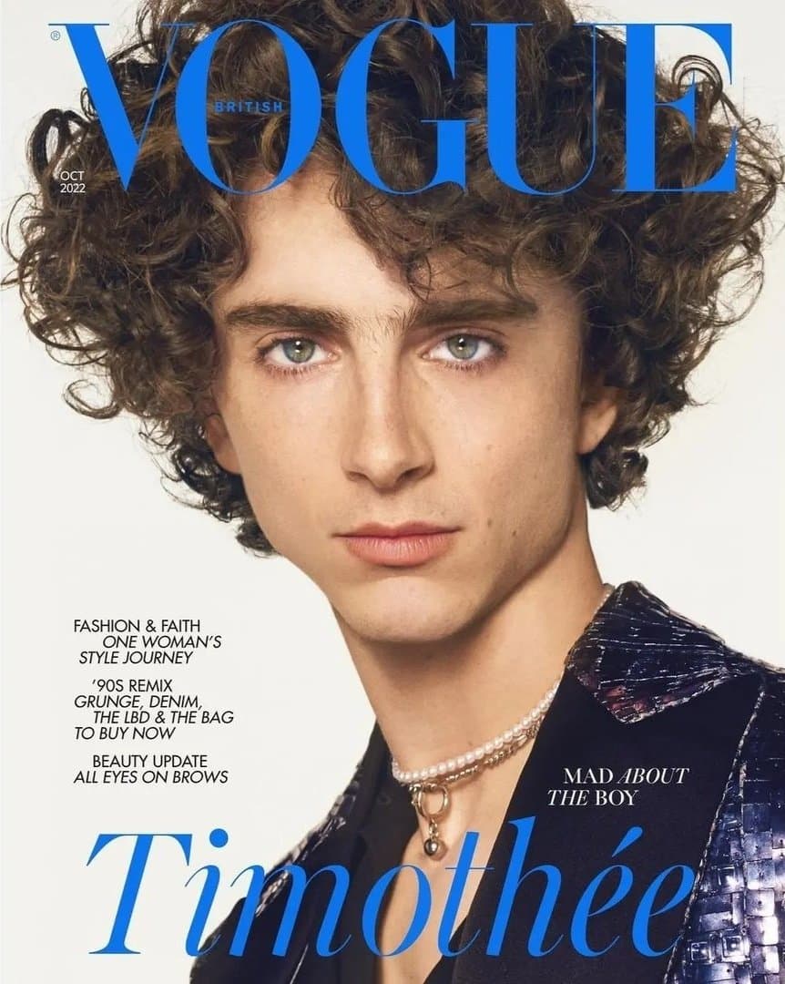 Timothée Chalamet for Vogue UK – October 2022 时尚杂志封面,摄影师作品展示