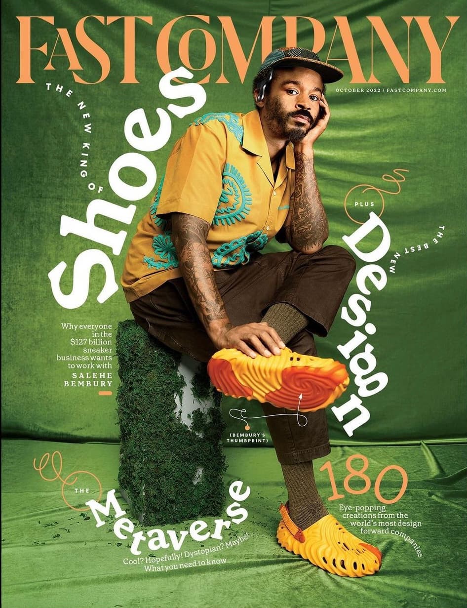 Fast Company (US) OCTOber 2022-The new king of shoe design 时尚杂志封面,摄影师作品展示