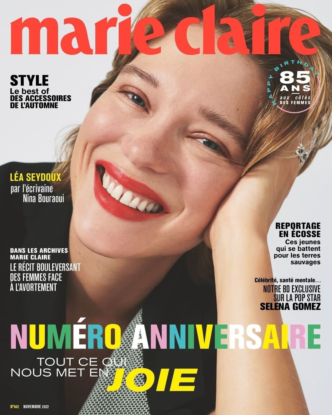 Léa Seydoux for Marie Claire France – November 2022 时尚杂志封面,摄影师作品展示