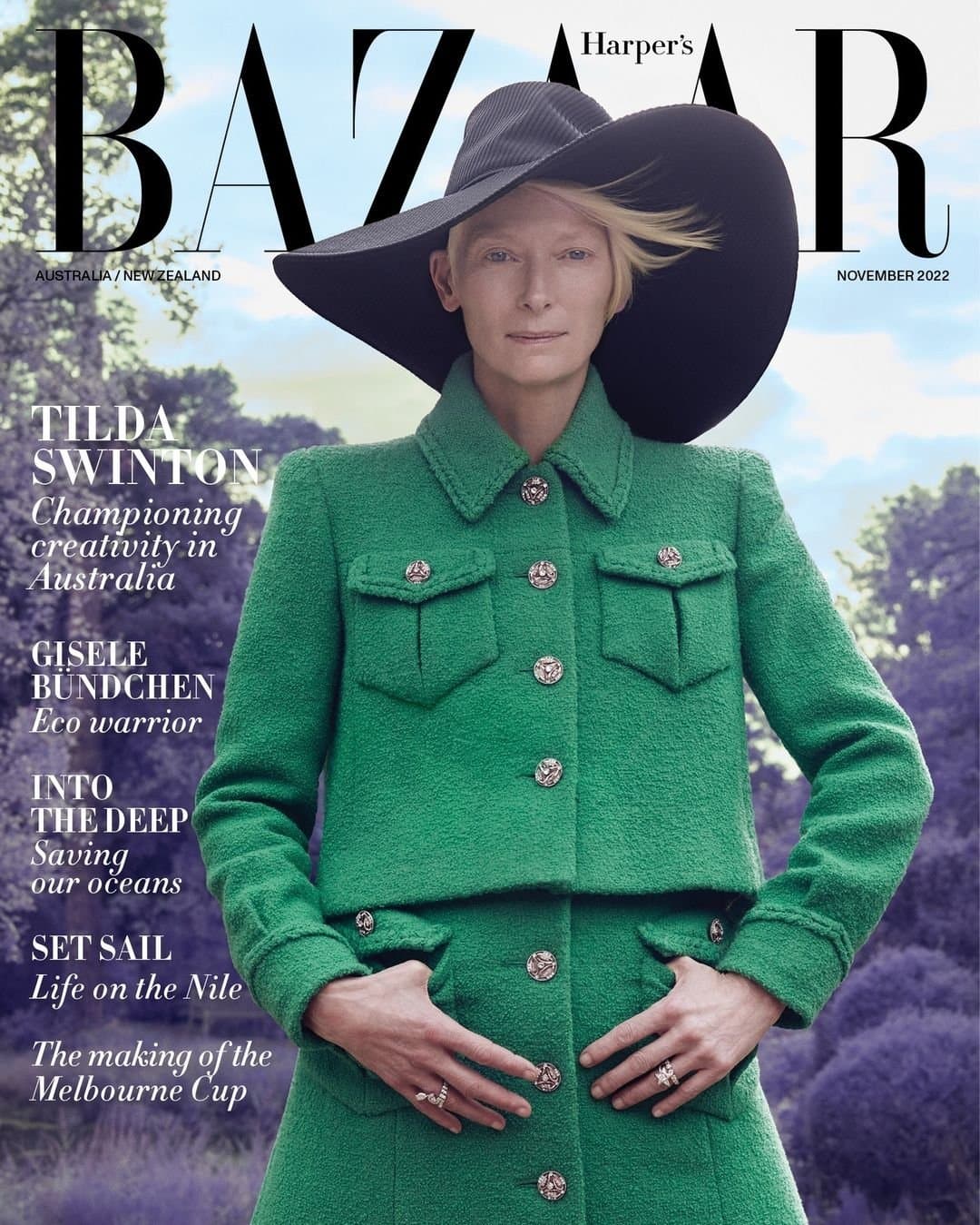 Tilda Swinton for Harper’s Bazaar Australia – November 2022 时尚杂志封面,摄影师作品展示