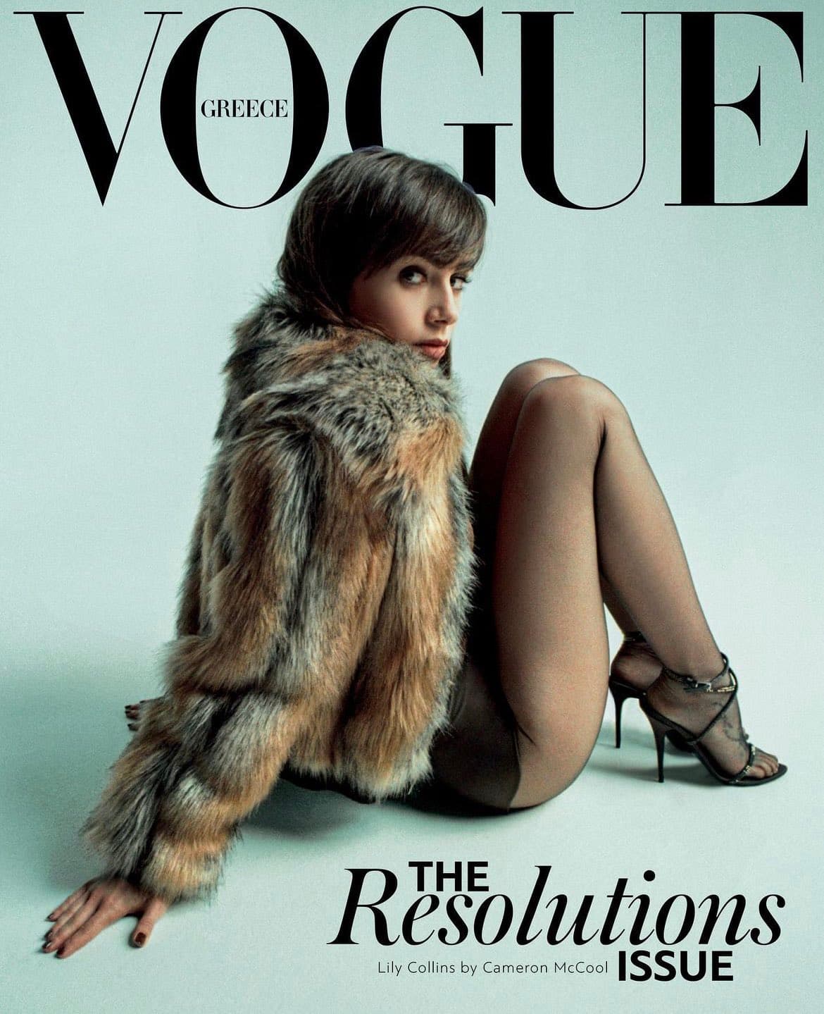 Lily Collins for Vogue Greece – January 2023 时尚杂志封面,摄影师作品展示