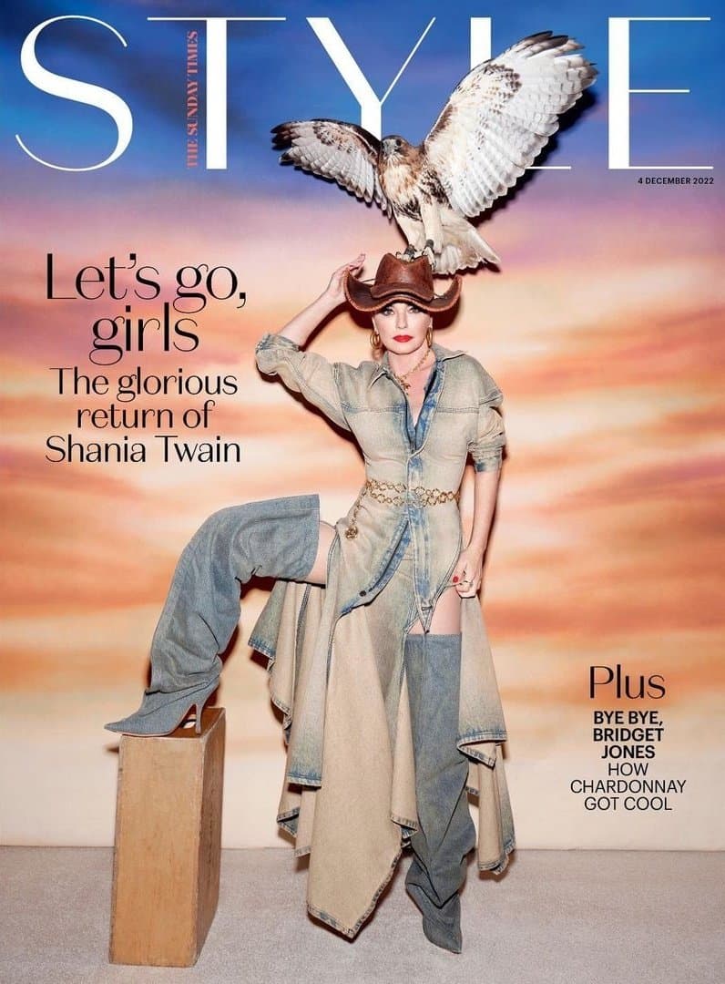 Shania Twain for The Sunday Times Style – 4th December 2022 时尚杂志封面,摄影师作品展示