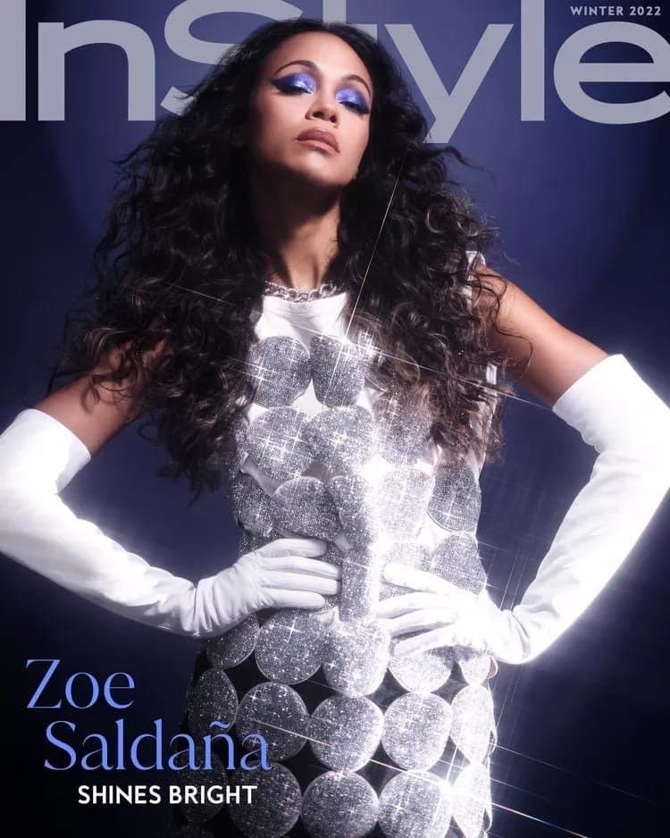 Zoe Saldana for InStyle – Winter 2022 时尚杂志封面,摄影师作品展示