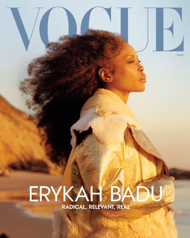 Vogue, March 2023, Erykah Badu 时尚杂志封面,摄影师作品展示