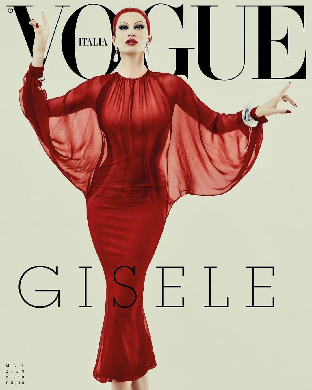 Gisele Bündchen for Vogue Italia – March 2023 时尚杂志封面,摄影师作品展示